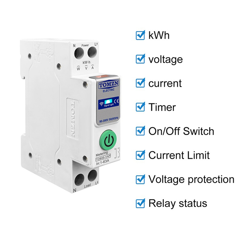ABDE-TOMZN TOB9S-VAP TUYA Smar - مراجعة Energy Monitor Meter وسعره
