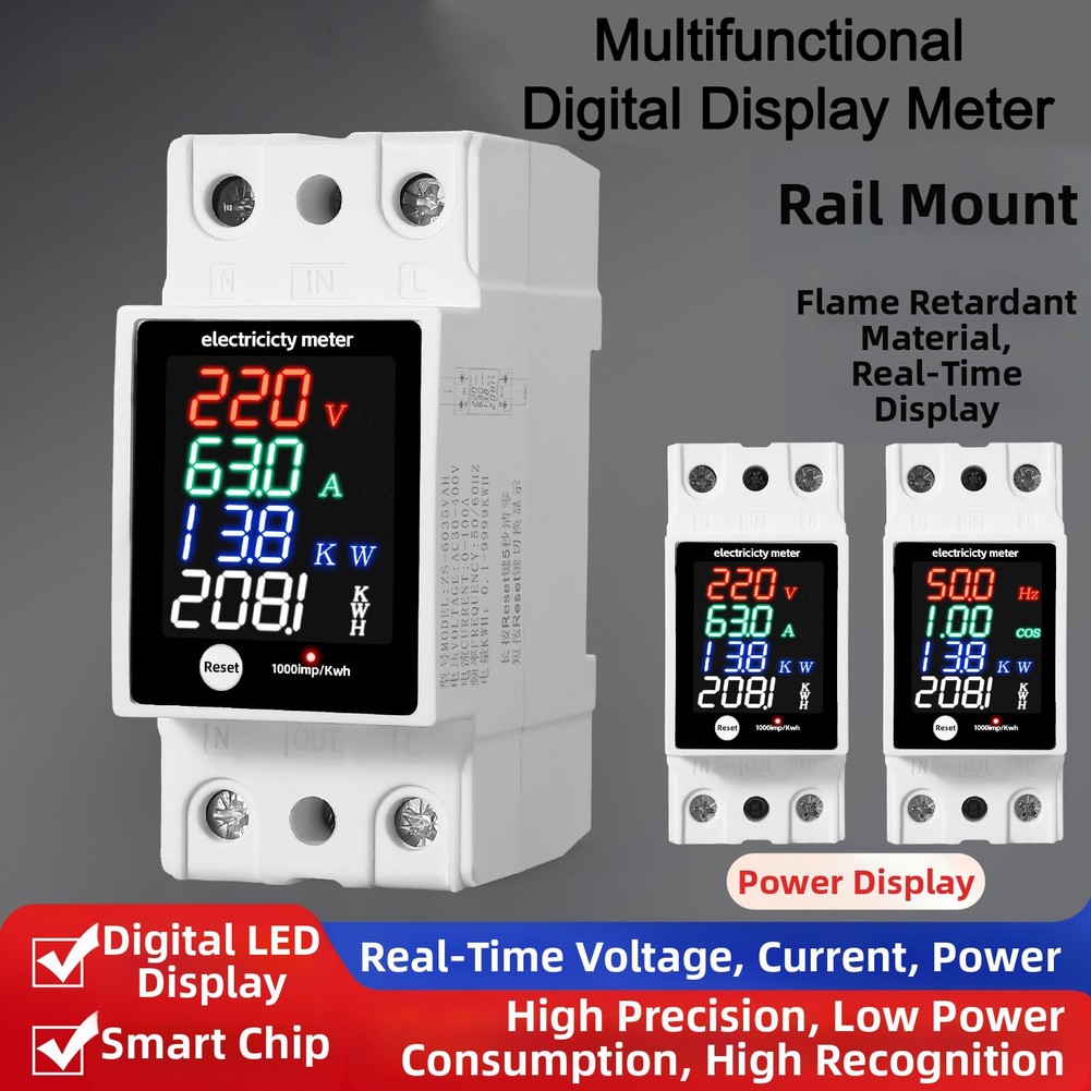 متعدد الوظائف شاشة ديجيتال الج - مراجعة Energy Monitor Meter وسعره