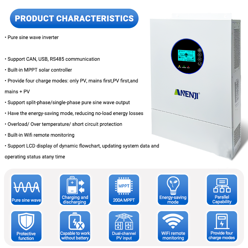 محول طاقة شمسية هجين ANENJI بق - مراجعة Charge Controller Solar وسعره