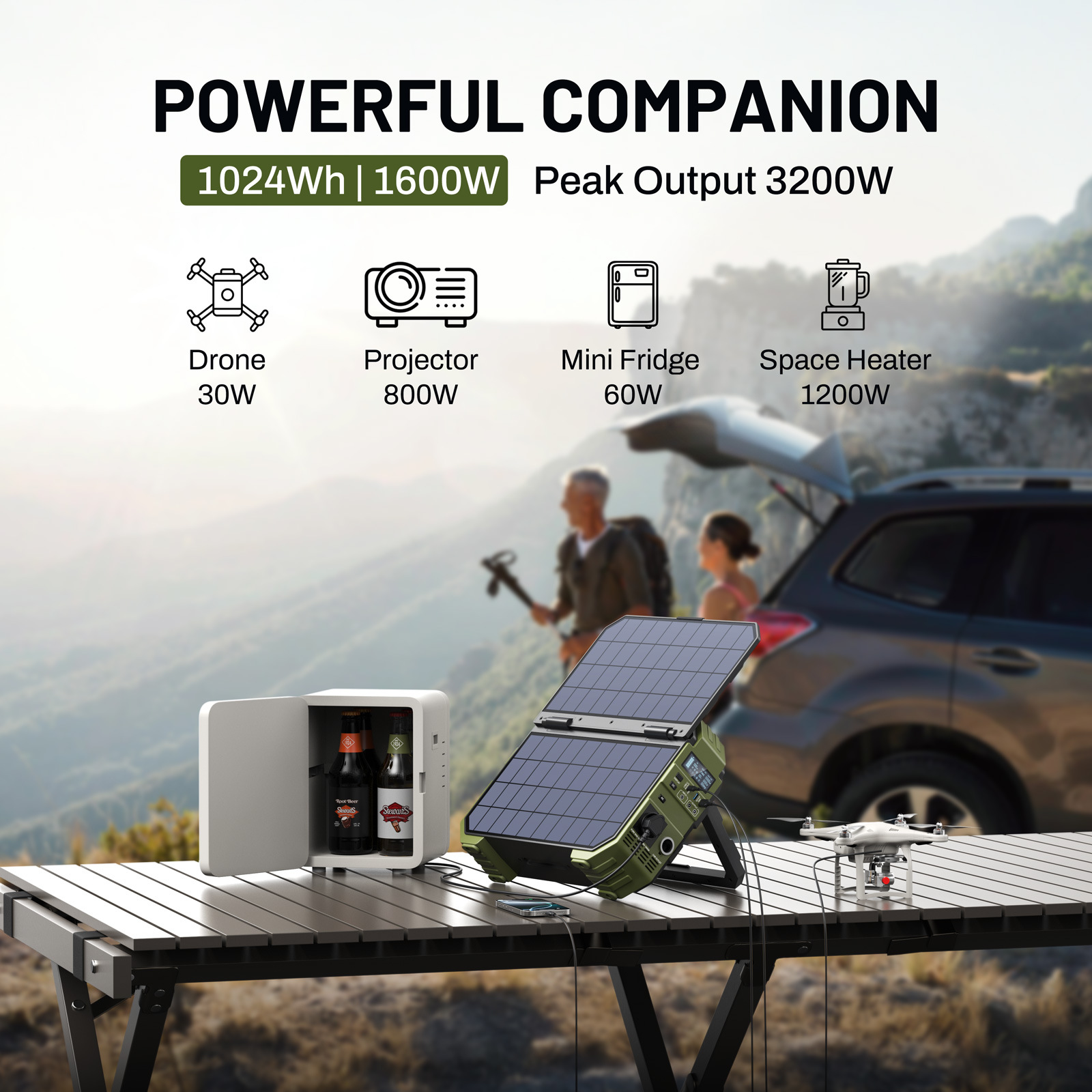 محطة طاقة محمولة مع لوحة شمسية - مراجعة Solar Panel 200W وسعره