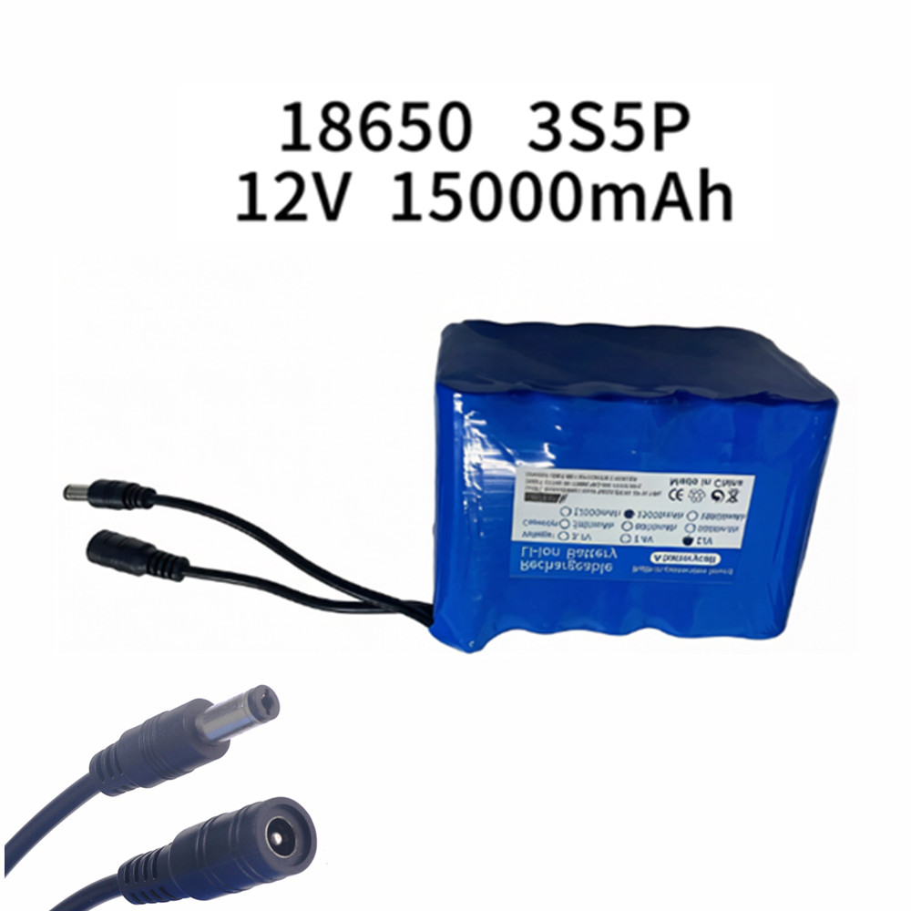 بطارية صيد 12 فولت 3S5P 15 أمب - مراجعة Lithium Battery 12V وسعره
