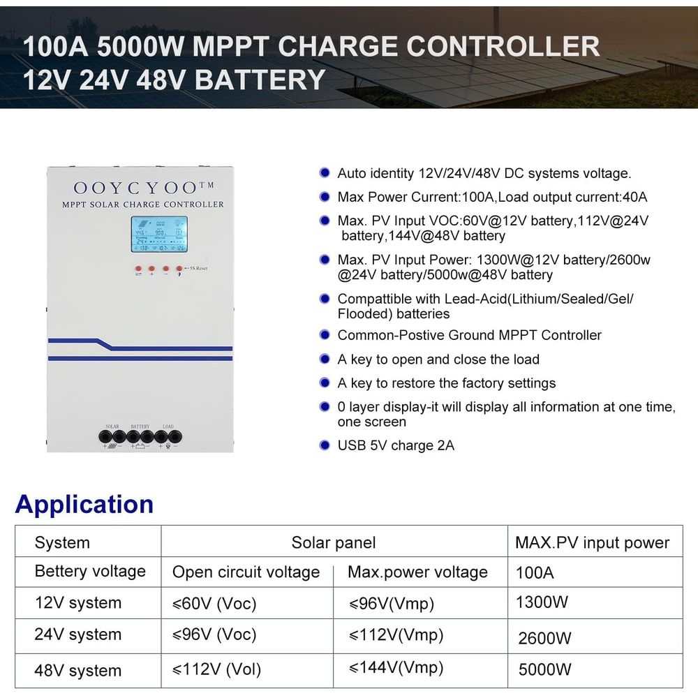 منظم شحن شمسي MPPT بقوة 100 أم - مراجعة Solar Panel وسعره