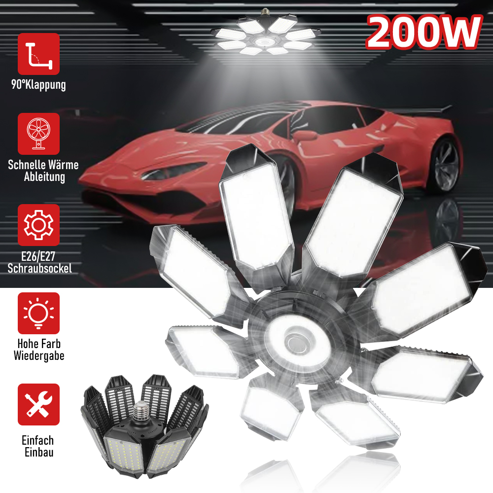 200 واط مصباح جراج قوي LED لمب - مراجعة Solar Panel 200W وسعره
